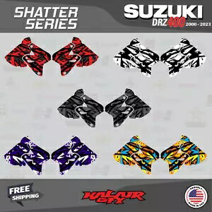 スズキ DRZ400 SM S E シュラウド タンク グラフィックス 2000-2024 シャッター シリーズ Suzuki DRZ400 SM S E Shroud Tank Graphics 2000-2024 Shatter Series