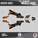 Kayo ATV AU125 または Bull125 用グラフィックスキット 全年度部門 - orange-shift Graphics Kit for Kayo ATV AU125 or Bull125 All Years Division - orange-shift