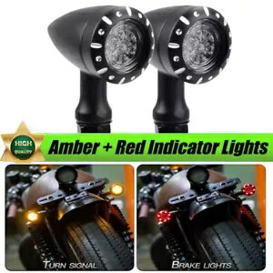 オートバイ LED 弾丸アンバーターンシグナルライトハーレーダビッドソンソフテイル用 Motorcycle LED Bullet Amber Turn Signal Light Fit For Harley Davidson Softail