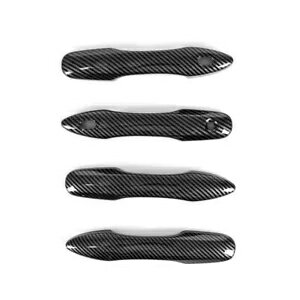 トヨタ カムリ 2018-2022 カーボンファイバードアハンドルカバートリム 2 キー穴付き For Toyota Camry 2018-2022 Carbon Fiber Door Handle Covers Trim w/2 Key Holes