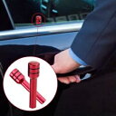 2x レッドカーインテリアアクセサリーアルミドアロックスティックノブプルピンカバー 2x Red Car Interior Accessories Alumin...