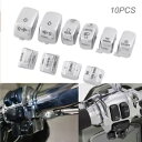 クロームハンドコントロールスイッチハウジングボタンキャップハーレーツーリング1996-2013に適合 Chrome Hand Control Switch Housing Button Caps Fit For Harley Touring 1996-2013