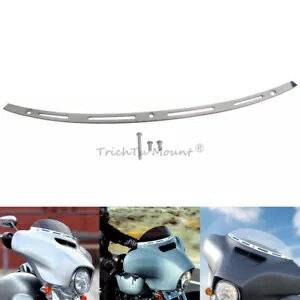 ステンレス フロントガラス トリム スロット付きフロントガラス トリム ハーレー ツーリング 2014-2023 用 Stainless Windscreen Trim Slotted Windshield Trim for Harley Touring 2014-2023