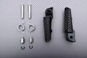 ペア フロント フットレスト オリジナルタイプ ブラック ホンダ CBR 650 R 2021-2023- Pair Front Footrests Original Type Black Honda CBR 650 R 2021-2023-