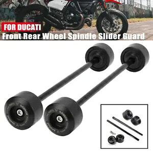 フロントリアホイールスピンドルスライダーガードクラッシュカバープロテクター Ducati スクランブラー用 Front Rear Wheel Spindle Slider Guard Crash Cover Protector For Ducati Scrambler
