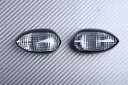 ペア インジケーター キャップ フロント L&R ブラック ティンテッド ヤマハ Fazer 600 FZ6-S 2007-2015- Pair Indicator Cap Front L&R Black Tinted Yamaha Fazer 600 FZ6-S 2007-2015-(2)