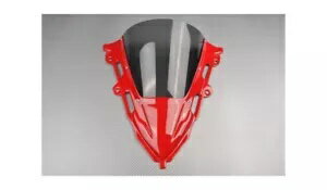 バイカラー スモーク - レッド フロントガラス フロントガラス ホンダ CBR 650 R RH01/RH07 2019 - 2021 Bicolor Smoke - Red Windscreen Windshield HONDA CBR 650 R RH01/RH07 2019 - 2021