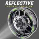 ライン反射ホイールリムステッカー Kawasaki Z400 19-21 20 Line Reflective Wheel Rim Stickers For Kawasaki Z400 19-21 20(2)