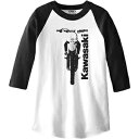 Factory Effex Kawasaki バイク ユース ベースボール シャツ - ブラック/ホワイト X-Large 21-83116 Factory Effex Kawasaki Bike Youth Baseball Shirt - Black/White X-Large 21-83116