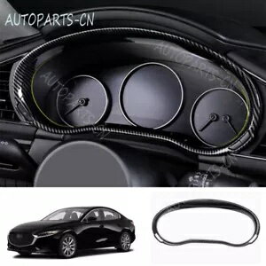 マツダ 3 アクセラ 2020-2022 ABS カーボンファイバー計器ディスプレイ装飾 1 個 For Mazda 3 Axela 20..
