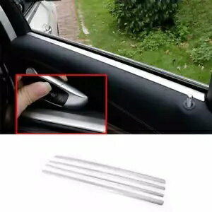 ベンツ E クラス 2016-21 シルバースチールインナードア窓敷居モールディングストリップトリム用 For B..
