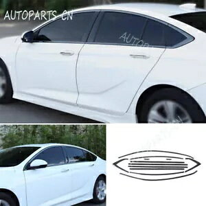 ビュイック リーガル 2017-2020 窓敷居モールディング ストリップ トリム ブラック スチール 12 個に適..