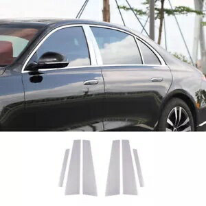 ベンツ S クラス 2021-2022 シルバーチタン Windows ストリップ敷居モールディングカバートリム For Be..