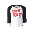 Honda Ride レッド ユース ベースボール シャツ - ブラック/ホワイト - M 22-83312 Honda Ride Red Youth Baseball Shirt - Black/White - Medium 22-83312