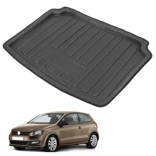 リアトランクカーゴフロアカーペットマットカバー フォルクスワーゲンポロハッチバック2010-2017用 Rear Trunk Cargo Floor Carpets Mat Cover for Volkswagen Polo Hatchback 2010-2017