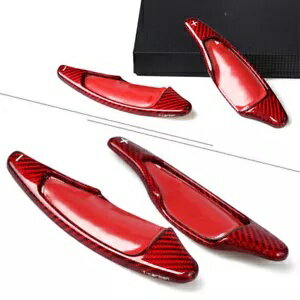 フィット シボレー コルベット C7 ステアリング ホイール シフト パドル エクステンド シフター カーボン レッド Fit Chevrolet Corvette C7 Steering Wheel Shift Paddle Extend Shifter Carbon Red