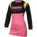 THOR ウィメンズ パルス レブ ジャージ - チャコール/ピンク - XS 2911-0237 THOR WOMEN'S PULSE REV JERSEY ...