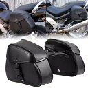 オートバイ PU レザーサドルバッグ黒ハーレーダイナソフテイルスポーツスター XL883 Motorcycle PU Leather Saddle Bags Black For Harley Dyna Softail Sportster XL883(2)
