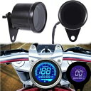 オートバイスピードメータータコメーターカフェレーサー液晶デジタルモト走行距離計米国 Motorcycle Speedometer Tachometer for Cafe Racer LCD Digital moto Odometer US