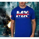 Risk Racing MX America モトクロス T シャツ - ブルー - 2XL MXA-XXL Risk Racing MX America Motocross T-Shirt - Blue - 2XL MXA-XXL