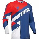 Thor MX-24 セクター チェッカー ジャージ - 2024 コレクション - ネイビー/レッド - L 2910-7605 Thor MX-24 Sec...