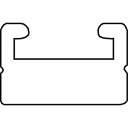 ブラック交換用スライド - UHMW - プロファイル 20 - 長さ 52.50 インチ 20-5256201-01-1 Black Replacement Slide - UHMW - Profile 20 - Length 52.50" 20-5256201-01-1