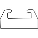 ブラック交換用スライド - UHMW - プロファイル 26 - 長さ 49.00 インチ 26-4900-1-01-01 Black Replacement Slide - UHMW - Profile 26 - Length 49.00" 26-4900-1-01-01