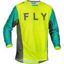 フライ レーシング キネティック メッシュ コレ ジャージ - ハイビズ/ティール/グレー - ミディアム 377-316M Fly Racing Kineti...