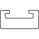 ブラック交換用スライド - UHMW - プロファイル 16 - 長さ 52.375 インチ 16-5236201-01+8 Black Replacement Slide - UHMW - Profile 16 - Length 52.375" 16-5236201-01+8