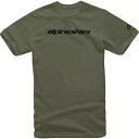 アルパインスターズ リニア ワードマーク T シャツ - ミリタリー/ブラック - 2XL 12127202069102X Alpinestars Linear Wordmark T-Shirt - Military/Black - 2XL 12127202069102X
