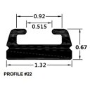 SPI Sports Parts Inc スライド プロファイル 22 - ブラック - 66 インチ 222-66-80 SPI Sports Parts Inc Slide Profile 22 - Black - 66" 222-66-80
