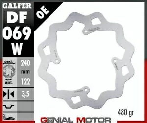 Galfer リア ブレーキ ディスク WAVE FIXED 240x3,5mm HM EASY 230 F モタード 2004 Galfer Rear Brake Disc WAVE FIXED 240x3,5mm HM EASY 230 F MOTARD 2004