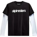 アルパインスターズ スタック ロングスリーブ T シャツ - ブラック/ホワイト - 2XL 12137130010202X Alpinestars Stack Long-Sleeve T-Shirt - Black/White - 2XL 12137130010202X