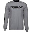 Fly Racing Fly Corporate 長袖 T シャツ - グレー - S 352-4146S Fly Racing Fly Corporate Long-Sleeve Tee Shirt - Grey - Small 352-4146S