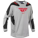 フライ レーシング キネティック シンボル ジャージ - ライトグレー/レッド/ブラック - S 378-420S Fly Racing Kinetic Sym...