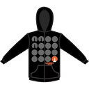 Woodys Stand Out メンズ ジップアップ パーカー - ブラック - M 302-HS-STANDOUT-2 Woodys Stand Out Men's Zip Up Hoodie - Black - Medium 302-HS-STANDOUT-2