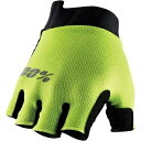 100% Exceeda ジェル ショートフィンガー グローブ - Flo イエロー - M 10021-004-11 100% Exceeda Gel Shortfinger Glove - Flo Yellow - Medium 10021-004-11