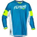 Fly Racing ユース キネティック メッシュ カオス ジャージ - ブルー/ホワイト/ハイビズ - L 377-332YL Fly Racing You...