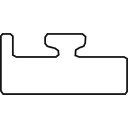 ブラック交換用スライド - UHMW - プロファイル 15 - 長さ 55.00 インチ 15-5500-0-04-01 Black Replacement Slide - UHMW - Profile 15 - Length 55.00" 15-5500-0-04-01