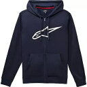 ALPINESTARS Ageless II フリース パーカー - ネイビー/ホワイト - S 1038-53052-7020-S ALPINESTARS Ageless II Fleece Hoodie - Navy/White - Small 1038-53052-7020-S