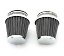 クローム エアフィルター ポッド - 54mm - 2 個セット - Honda CB/CM400/450 CX/GL500/650 Chrome Air Filter Pod - 54mm - Set of 2 - Honda CB/CM400/450 CX/GL500/650(2)
