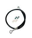 ストリームライン +8 インチ拡張スチール編組リアブレーキライン ブラック ブラスター 200 YFS200 Streamline +8" Extended Steel Braided Rear Brake Line Black Blaster 200 YFS200