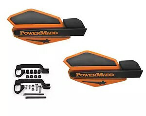 パワーマッド スター シリーズ ハンドガード マウント キット オレンジ ブラック カワサキ ATV 全年式 Powermadd Star Series Hand Guards Mount Kit Orange Black Kawasaki ATV All Years