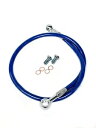 ストリームライン スチール編組リア ブレーキ ライン ストック長さ ブルー ラプター 700 700R Streamline Steel Braided Rear Brake Line Stock Length Blue Raptor 700 700R(2)