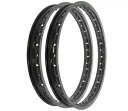 ライジングサンブラック アルミリムセット - ホンダ CT200 トレイル 90 - 1964-1966 Rising Sun Black Aluminum Rim Set - Honda CT200 Trail 90 - 1964-1966