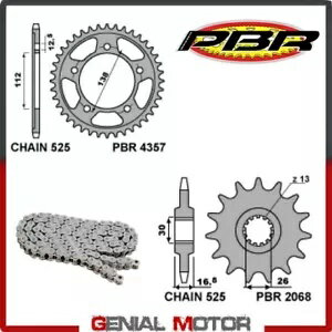 EK2543G ȥץåȥå 15 / 42 / 525 PBR ۥ CB650F 2014 - 2018 EK2543G Chain and Sprockets Kit 15 / 42 / 525 PBR HONDA CB650F 2014 - 2018