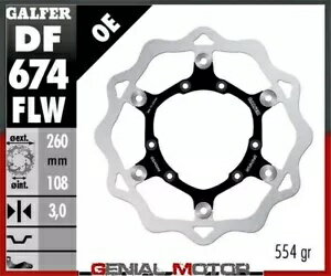 Galfer フロント ブレーキ ディスク ウェーブ フローティング (C. スチール) 260x3mm RIEJU MRX 50 2003-2007 Galfer Front Brake Disc WAVE FLOATING (C. STEEL) 260x3mm RIEJU MRX 50 2003-2007