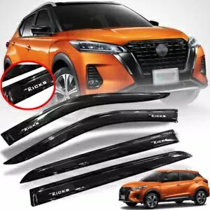 2021-2022 日産キックス P15 SV SR レインバイザーウィンドウガードカバーグロスブラック For 2021-202..