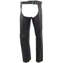 River Road メンズ プレーンズ モーターサイクル レザー チャップス - ブラック - L 022/C/5205 LG River Road Men'...