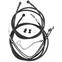 Burly ブランド ケーブルおよびブレーキ ライン キット - 15 インチ バガー バー - ブラック B30-1277 Burly Brand Cable...